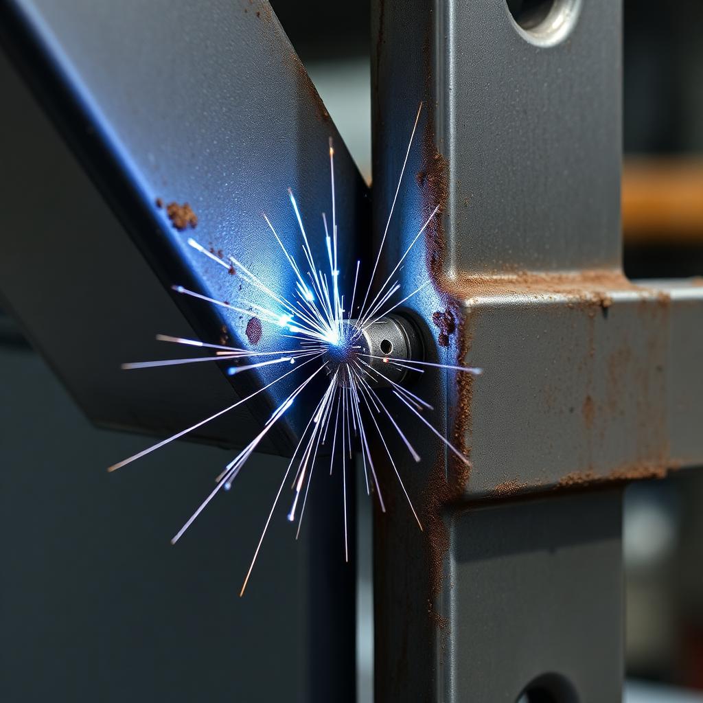 Welded steel joint